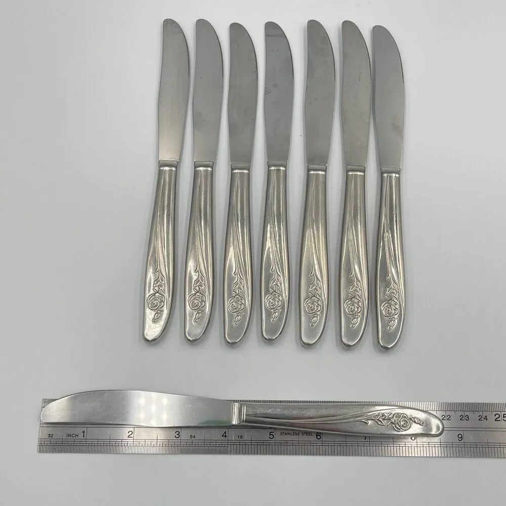 8 Qty Lot Oneida ROSEANNE Stainless Silverware Replacement Flatware Floral Rose